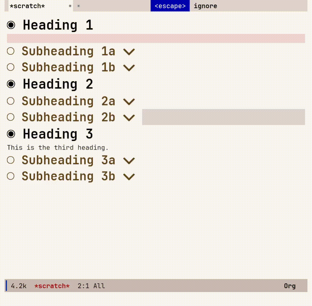 Figure 1: Demo of our org-motion state