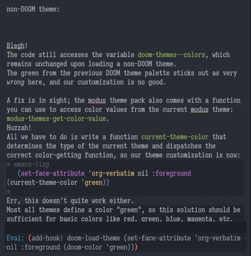 Figure 1: Works for DOOM themes, but yucky transition to modus-operandi-tinted&hellip;